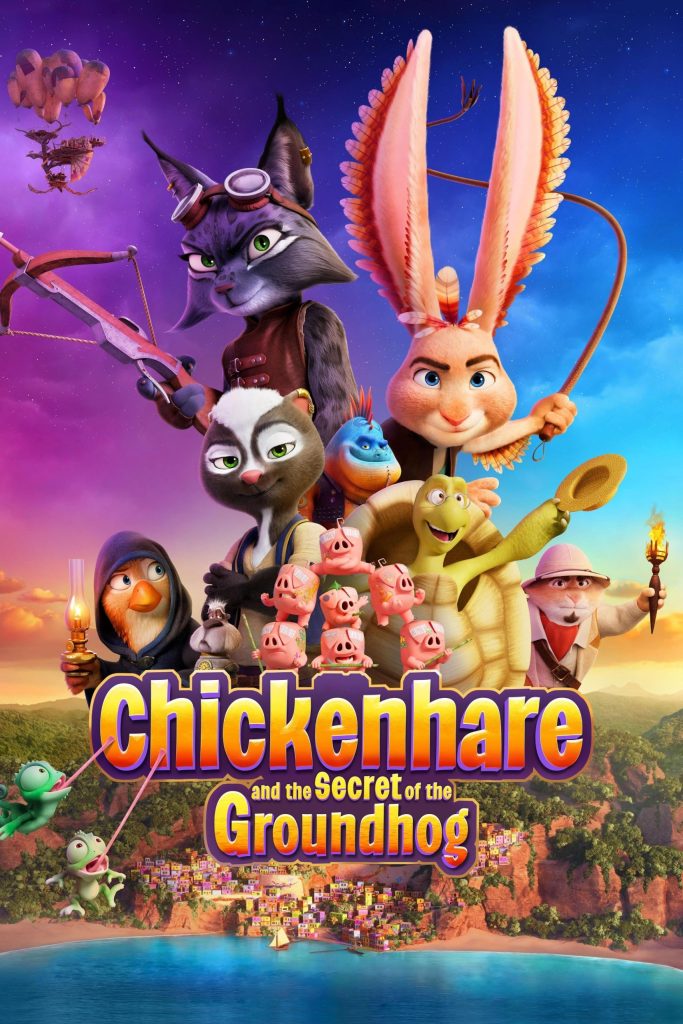 Poster for the movie "Chickenhare and the Secret of the Groundhog"
